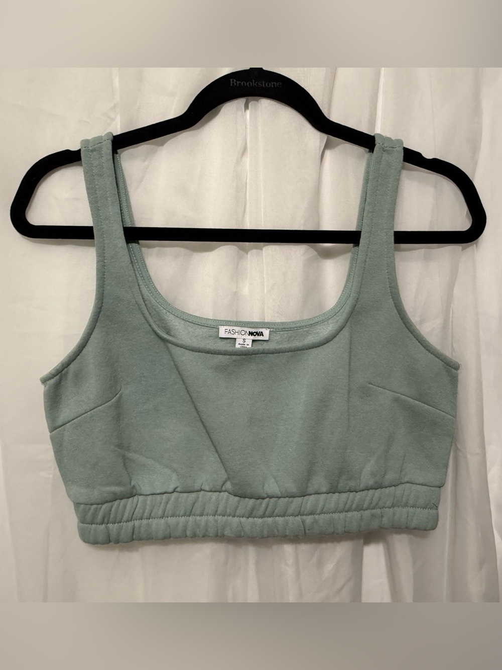 Sage Green Ribbed Tank and Drawstring Shorts Set - Picture 2 of 4
